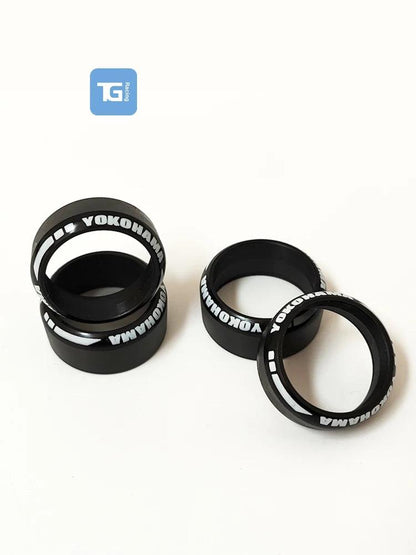 RWD Drift Ultra Hard Lettered Tires & 3° Angle Wheels Set | Kyosho MINI-Z, MK3, TG Micro RC