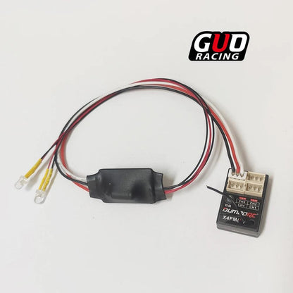 1/24 1/28 Mini RC Receiver Direct Plug-in "Ghost Fire" Exhaust Muffler LED Light (Futaba, SANWA, NB4)