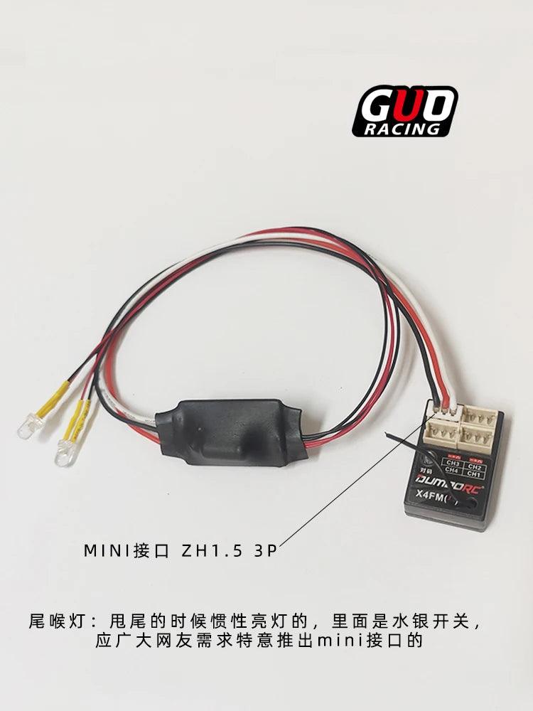 TG Racing 1/24 1/28 MINI receiver FUTABA SANWA NB4 receiver with a ghosting tail-throat light