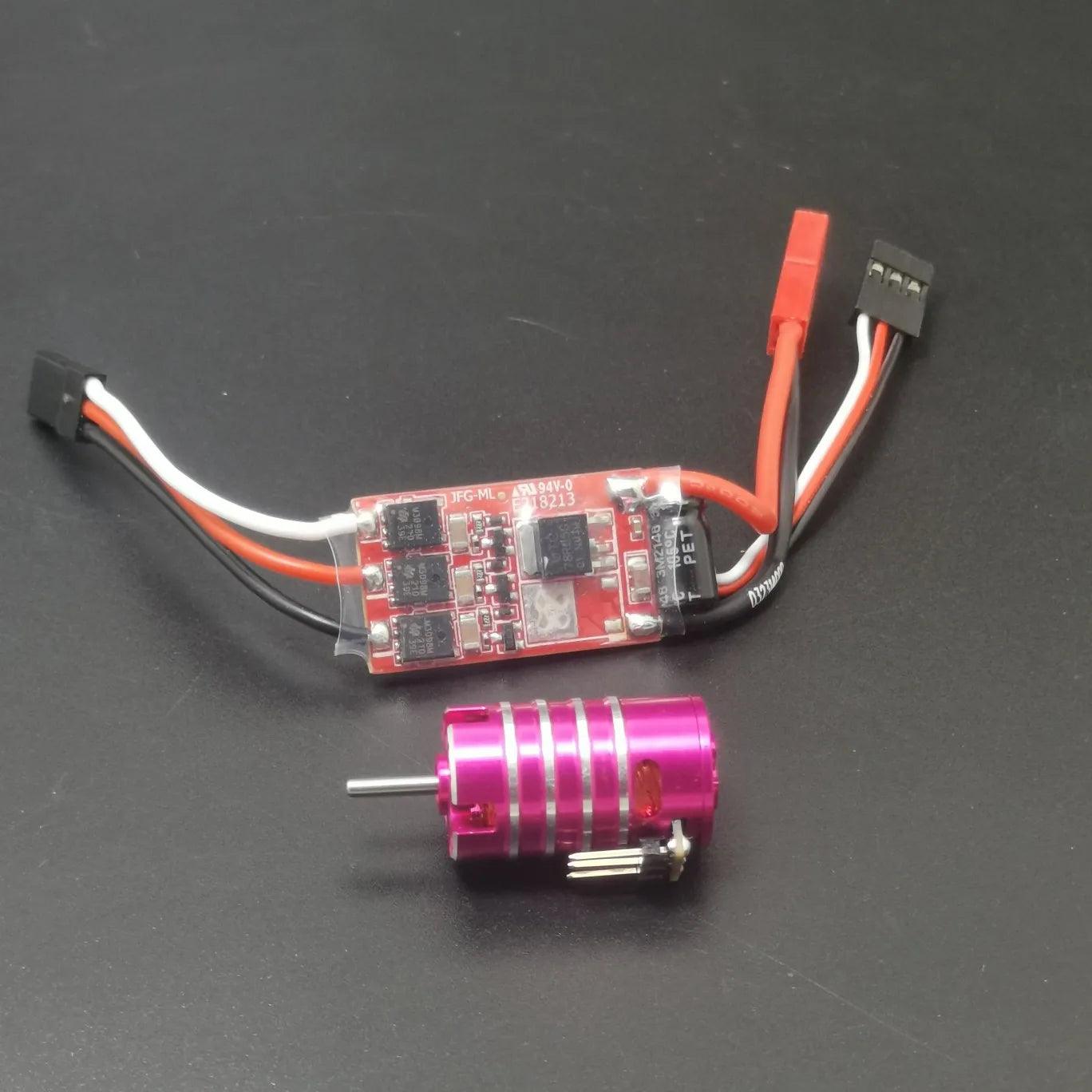 Brushless Motor with 15A ESC Speed Controller for 1/28 1/24 MINI-D MINI-Q MINI-Z AWD RWD Remote Control Car