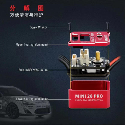 ROCKET Mini 1525 Sensored Brushless Motor & ESC Combo for 1/24-1/28 Mini Drift RC