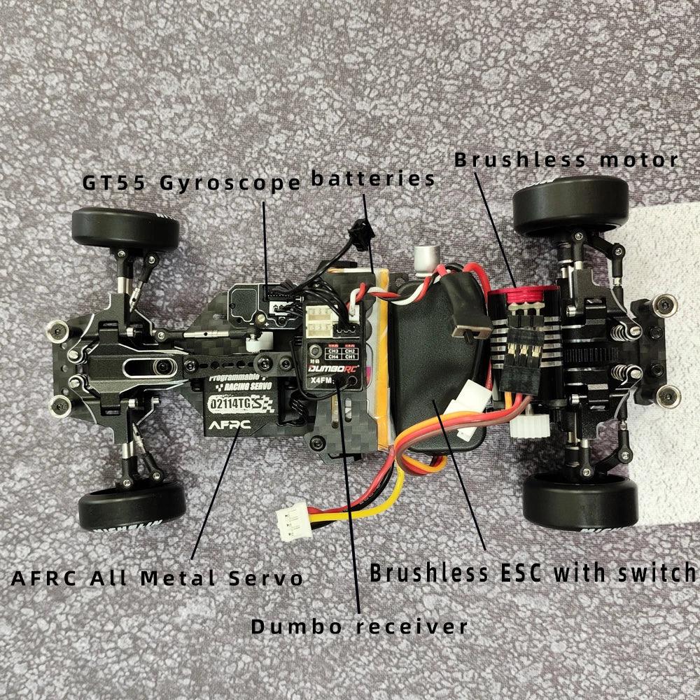 TG Racing 1/24 Mosquito Car Drift Frame Rear Drive Drift Mosquito Car RTR Kit Brushless High Speed Drift