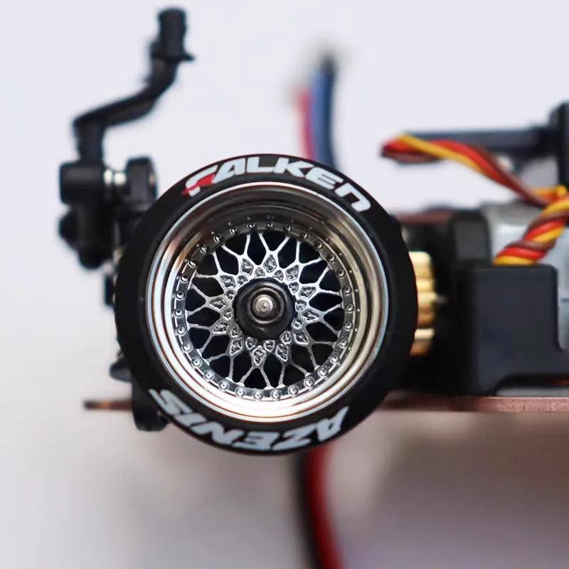 TG Racing BBS 20mm Metal Wheel Hub RC Car 1/28 for Mosquito Car MINI-Z BZ3 MA030 AWD DRZ GLA XRX MA Unique Bright Silver