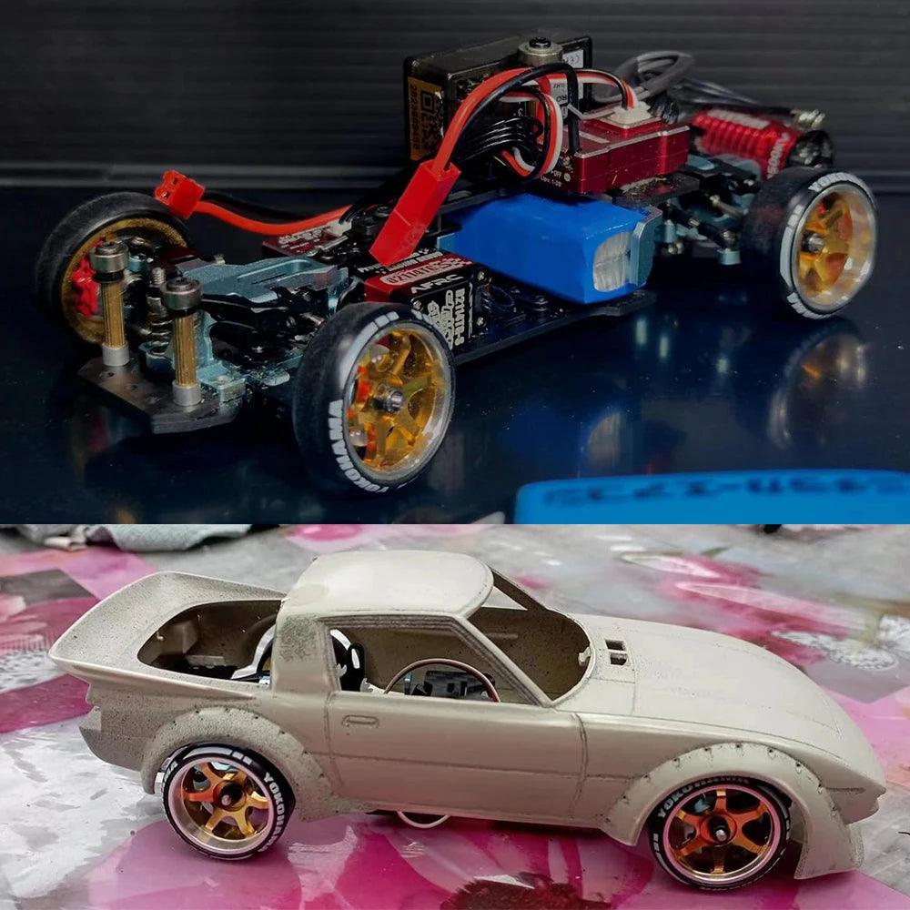 TG Racing remote control model mosquito car TG ART TRC MINI-Q AWD MINI-Z new 22 TE37 metal wheels