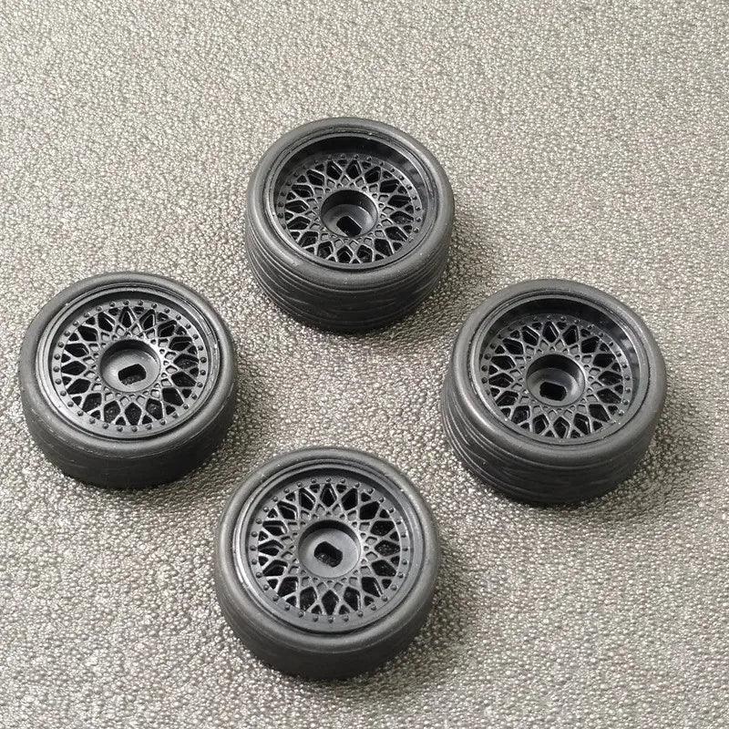 4PCs RC Car Wheel Hub Tires Set for MINI-D Z Q 1/28 AWD RWD Racing Remote Control Mosquito Car Drift Upgrade Parts