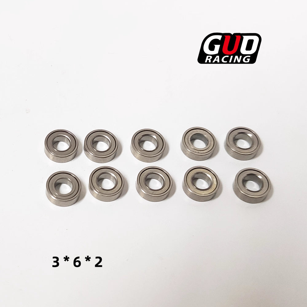 TG Racing Full Metal Ball Bearing Set (3x6x2, 6x10x3, 3x6x2.5mm) for RWD Drift Mini RC