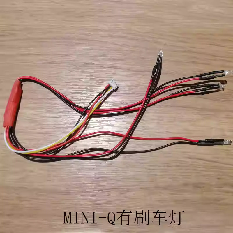 1/28 Mini RC Simple LED Light Set (2 Red, 2 White, 3mm Bulbs) for MINI-Q Brushed Integrated Version