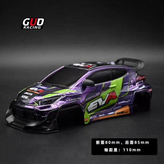 TG Racing 1/24 Toyota Yaris D24 RW00 ABS Hard Body Shell (110mm Wheelbase) for Mini-Z & Micro Drift